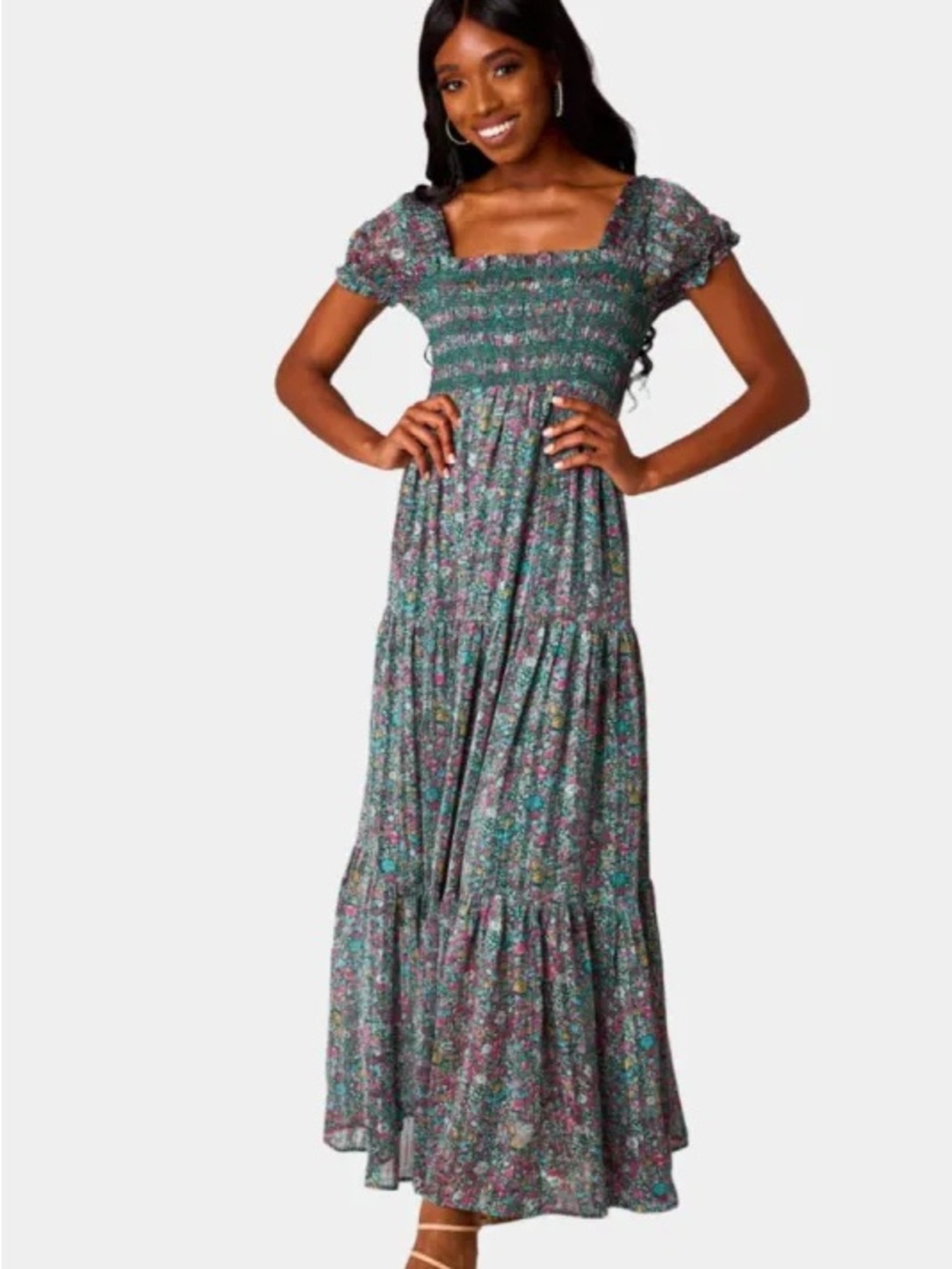 Buddy Love Dark Floral Maxi Dress - Picture 5 of 6